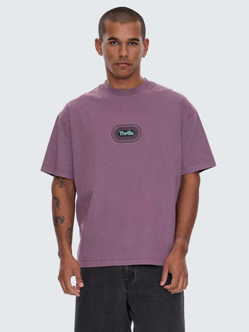 Thrills It's In The Cards Box Fit Oversize Tee - Vintage Mauve