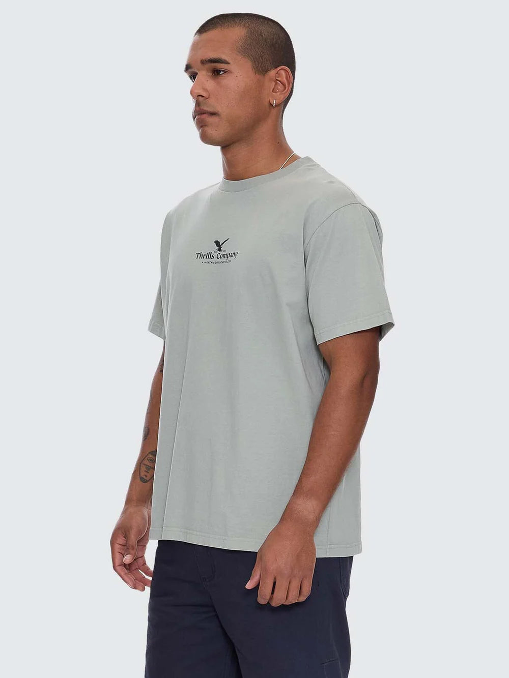 Thrills A Haven For The Restless Merch Fit Tee - Dirty Sage