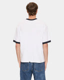 Thrills Fusion Ringer Box Fit Oversize Cropped Tee - White
