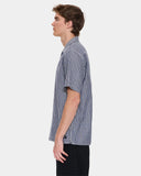 Thrills Gardens Stripe Bowling Shirt - Ebony