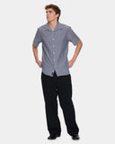 Thrills Gardens Stripe Bowling Shirt - Ebony