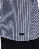 Thrills Gardens Stripe Bowling Shirt - Ebony