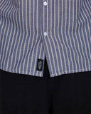 Thrills Gardens Stripe Bowling Shirt - Ebony