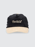 Thrills Workwear 5 Panel Cap - Black - Green Sheen