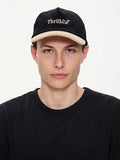 Thrills Workwear 5 Panel Cap - Black - Green Sheen