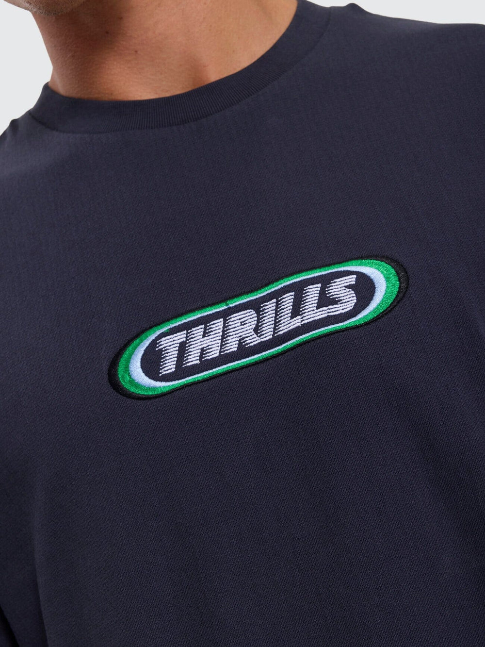 Thrills Built to Win Embro Merch Fit Tee - Indigo Marble