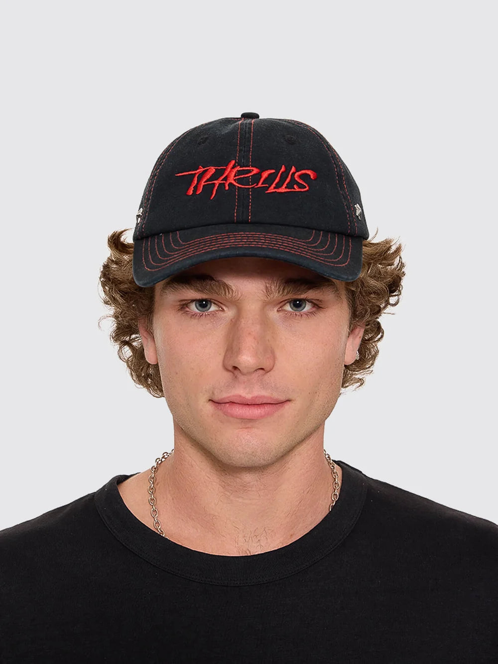 Thrills Heater Shallow 6 Panel Cap - Black
