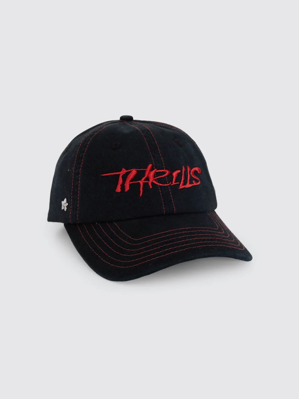 Thrills Heater Shallow 6 Panel Cap - Black