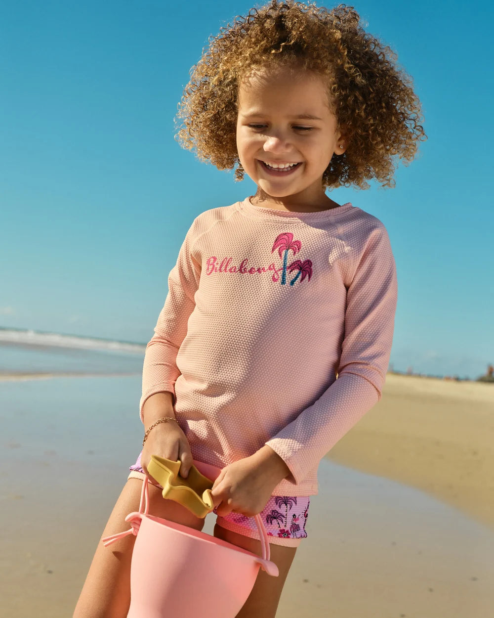 Billabong Hula Haze Long Sleeve Rash Vest Set Girls 0-5