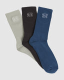 Wave Washed Socks 3 Pack