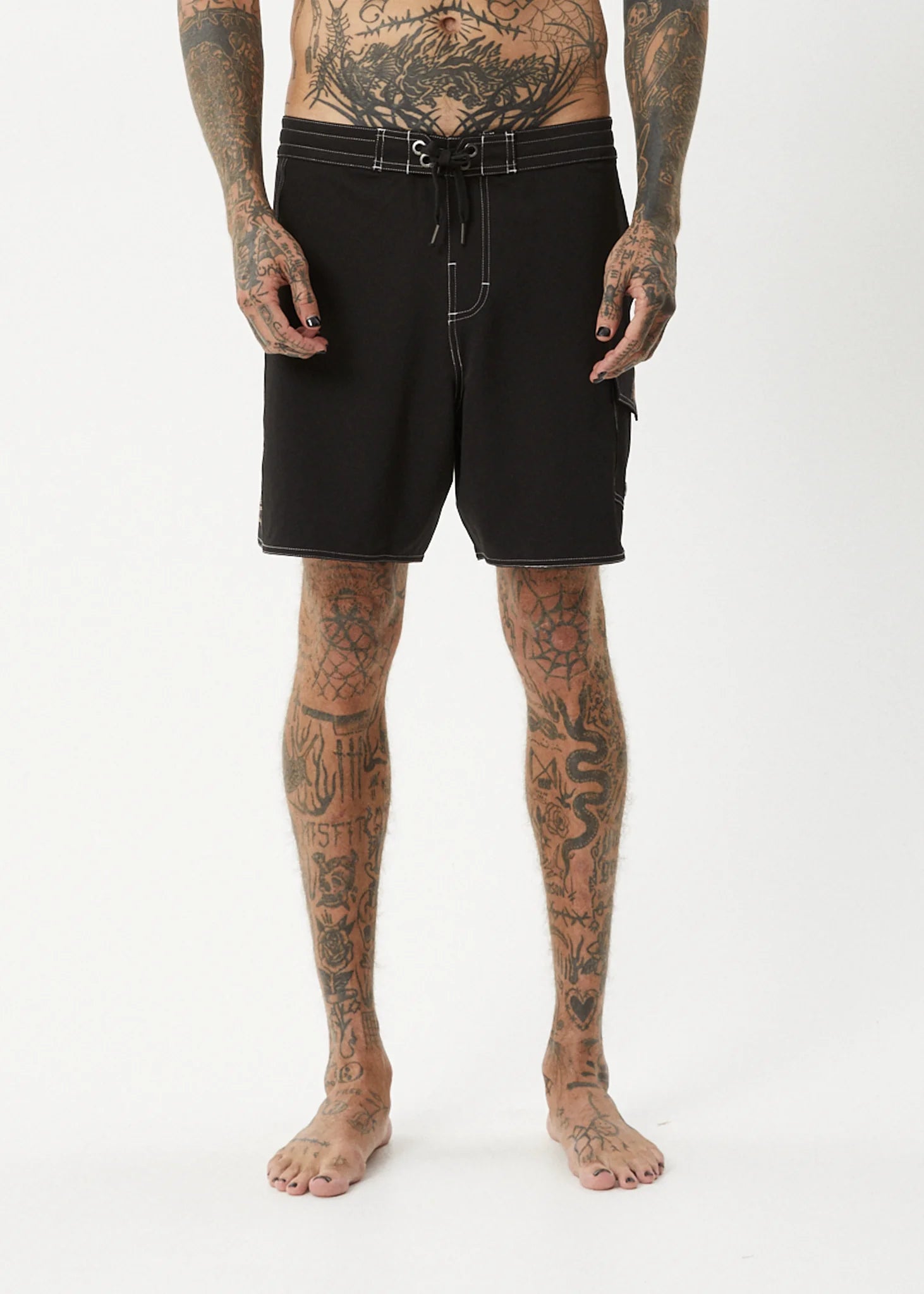 Afends Crashed Out Recycled Surf Related Boardshort 18 Inch - Black