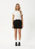 Seventy Three's - Organic Denim High Waisted Shorts - Washed Black