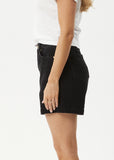 Seventy Three's - Organic Denim High Waisted Shorts - Washed Black