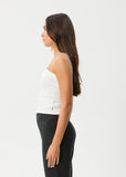 Afends Jamie Rib Tube Top - White