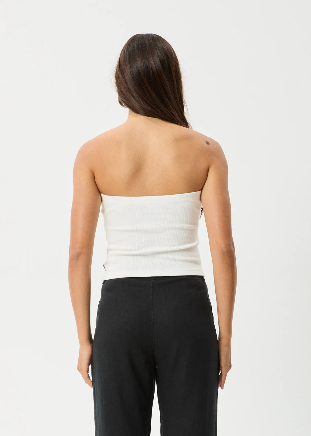 Afends Jamie Rib Tube Top - White