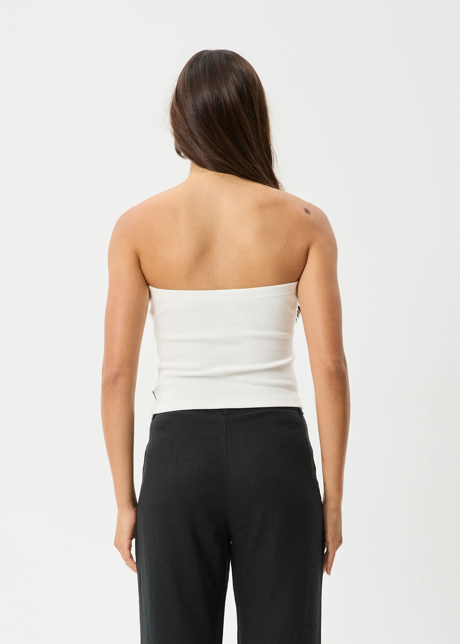 Afends Jamie Rib Tube Top - White