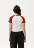 Homely Raglan Recycled Baby Tee - Cherry