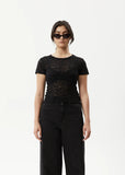 Poet Recycled Lace Baby Tee - Black