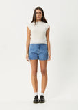 Afends Focus Seersucker Top Off White
