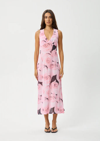 Marinette Recycled Sheer Maxi Dress - Rose