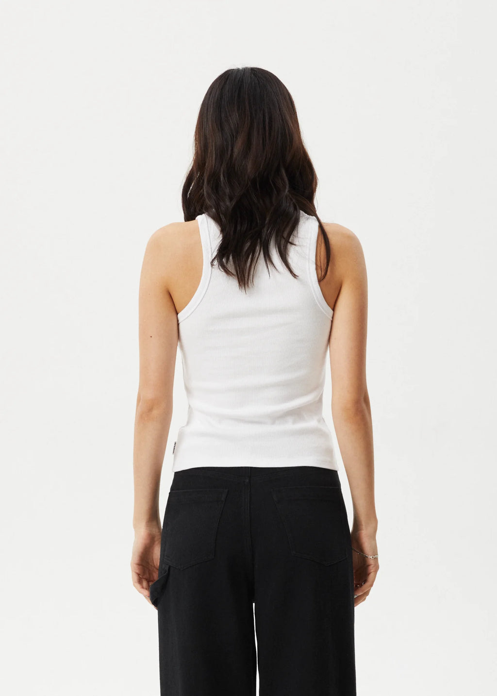 Afends Notice Recycled Rib Singlet White