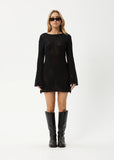 Riley Recycled Knit Mini Dress Black