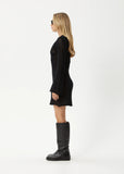 Riley Recycled Knit Mini Dress Black