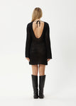 Riley Recycled Knit Mini Dress Black