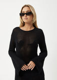 Riley Recycled Knit Mini Dress Black