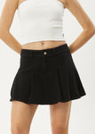 Mika - Recycled Pleat Mini Skirt - Black