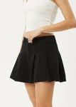 Mika - Recycled Pleat Mini Skirt - Black