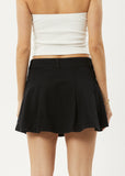 Mika - Recycled Pleat Mini Skirt - Black