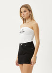 No Fury - Recycled Rib Tube Top - White