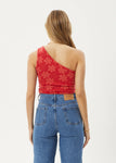 Valerie - Recycled One Shoulder Top - Tomato