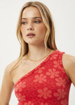 Valerie - Recycled One Shoulder Top - Tomato