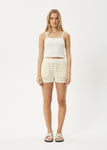 Claudia - Organic Knit Shorts - White / Sand