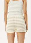 Claudia - Organic Knit Shorts - White / Sand