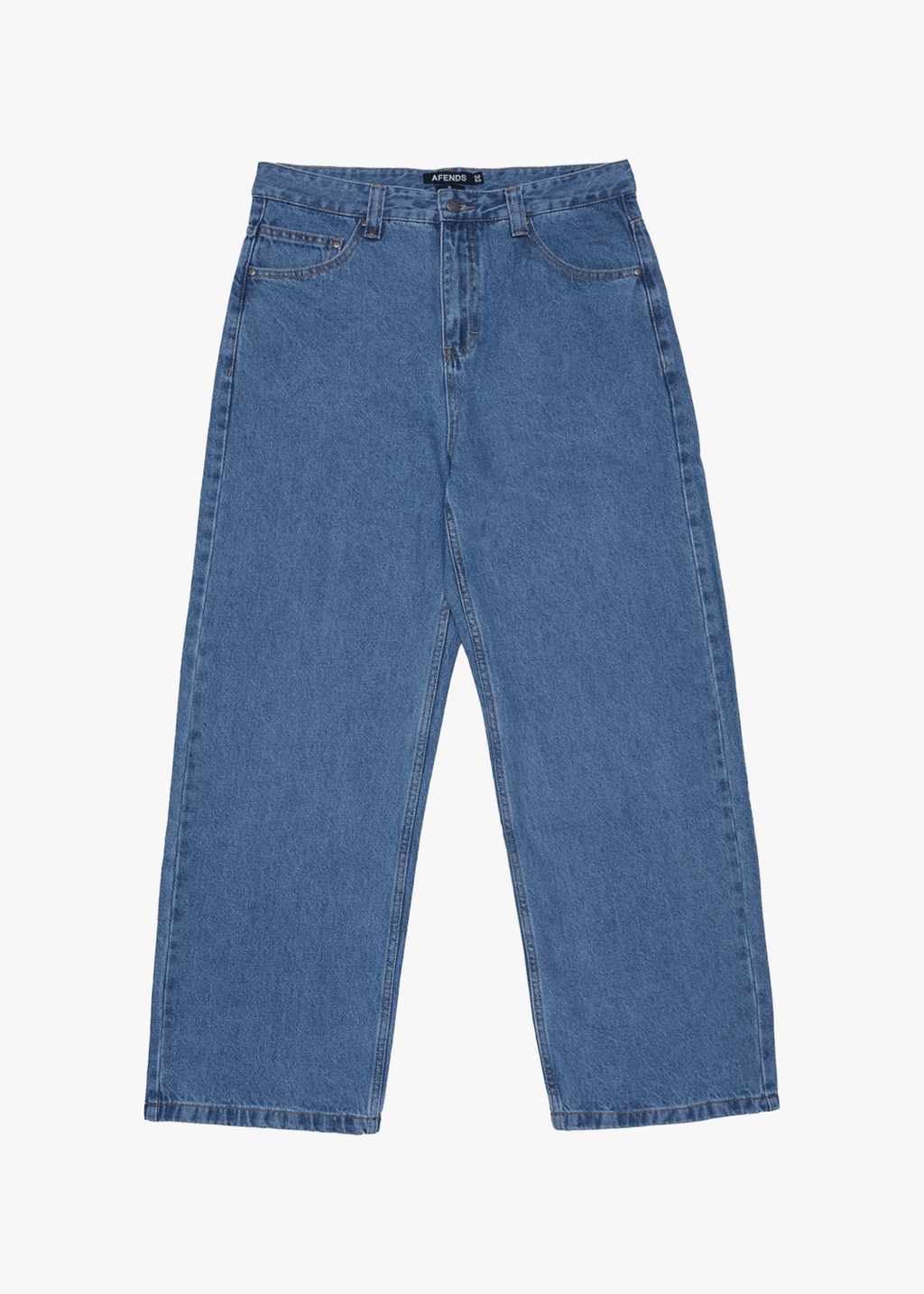 Afends Pablo Denim Baggy Jean Worn Blue