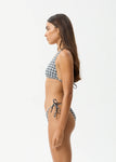 Asher - Recycled Check Bikini Bottom - Black Check