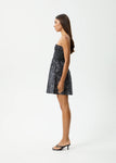 Paisley - Strapless Mini Dress - Black