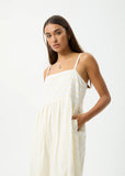 Splice - Organic Maxi Dress - White / Lemongrass