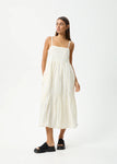 Splice - Organic Maxi Dress - White / Lemongrass