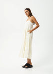 Splice - Organic Maxi Dress - White / Lemongrass