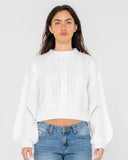 Rusty Folktale Chunky Cropped Knit