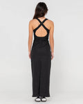 Rusty Cross Back Fitted Maxi Dress