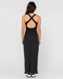 Rusty Cross Back Fitted Maxi Dress