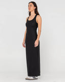 Rusty Cross Back Fitted Maxi Dress