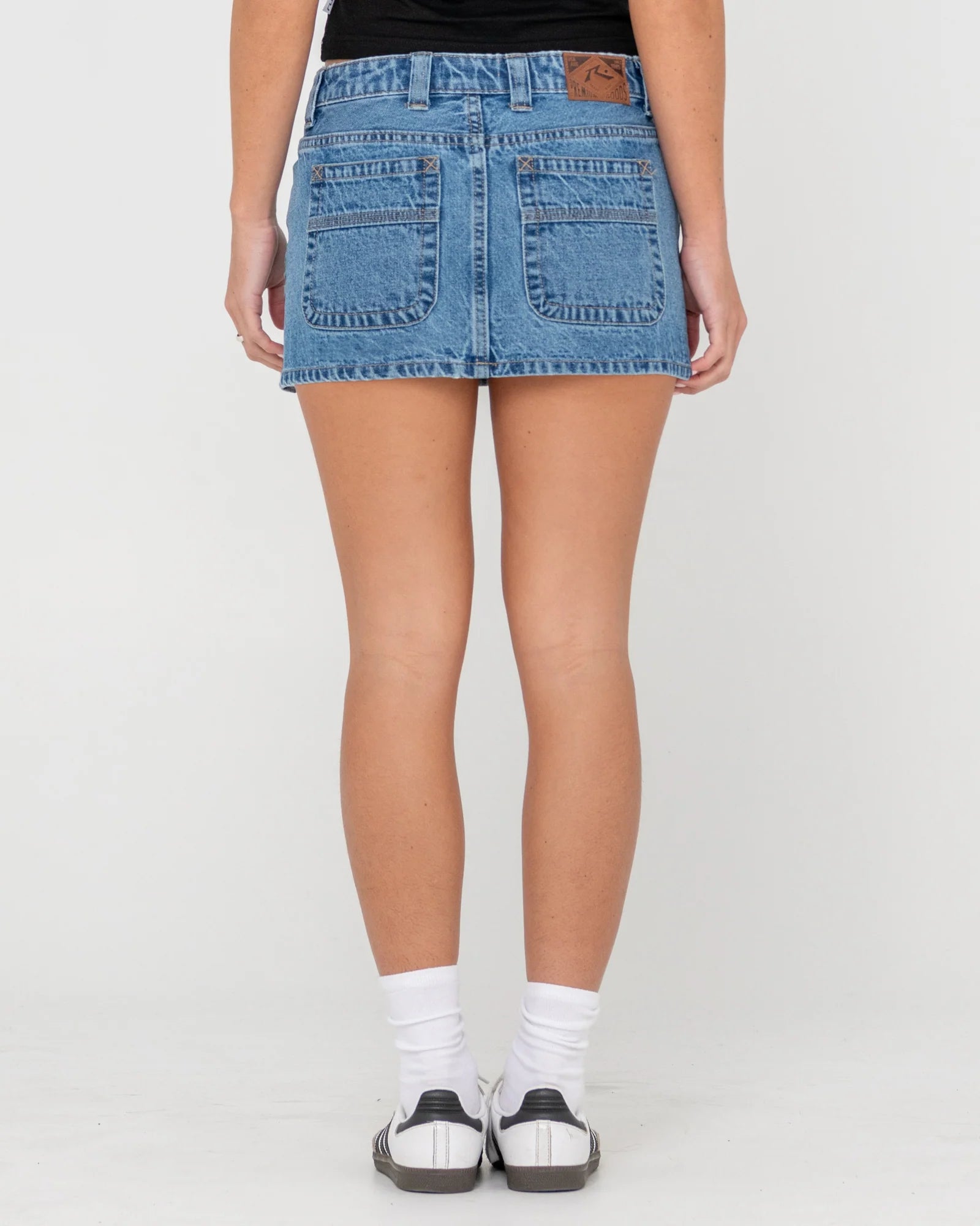 Rusty Mavericks Low Rise Mini Denim Skirt