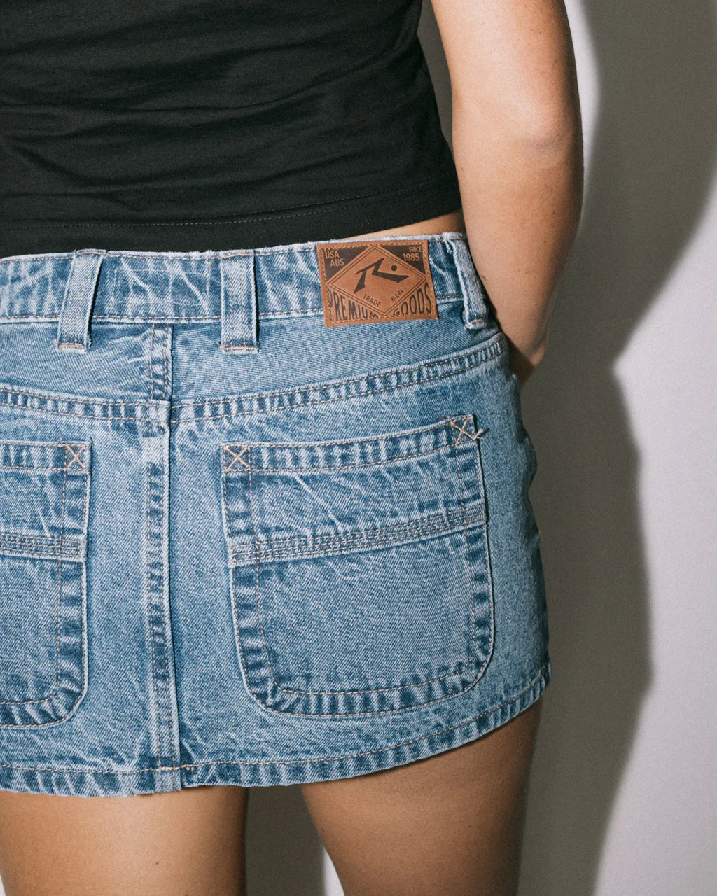 Rusty Mavericks Low Rise Mini Denim Skirt
