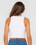 Rusty Essentials Ribbed Crop Tank Top